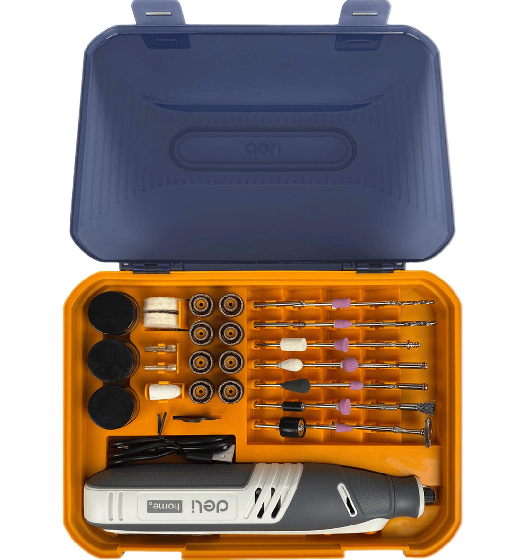 Deli 8V Mini Grinder Kit (122pcs) - مقدح نواعم