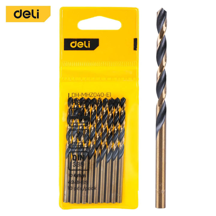 Deli HSS Drill Bit 4.5mmx80mm (10pcs) - ريشة حديد