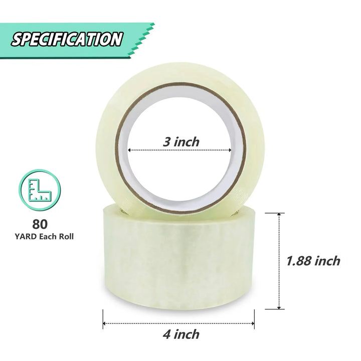Heavy Duty Clear Packaging Tape - 45mm x 80yards