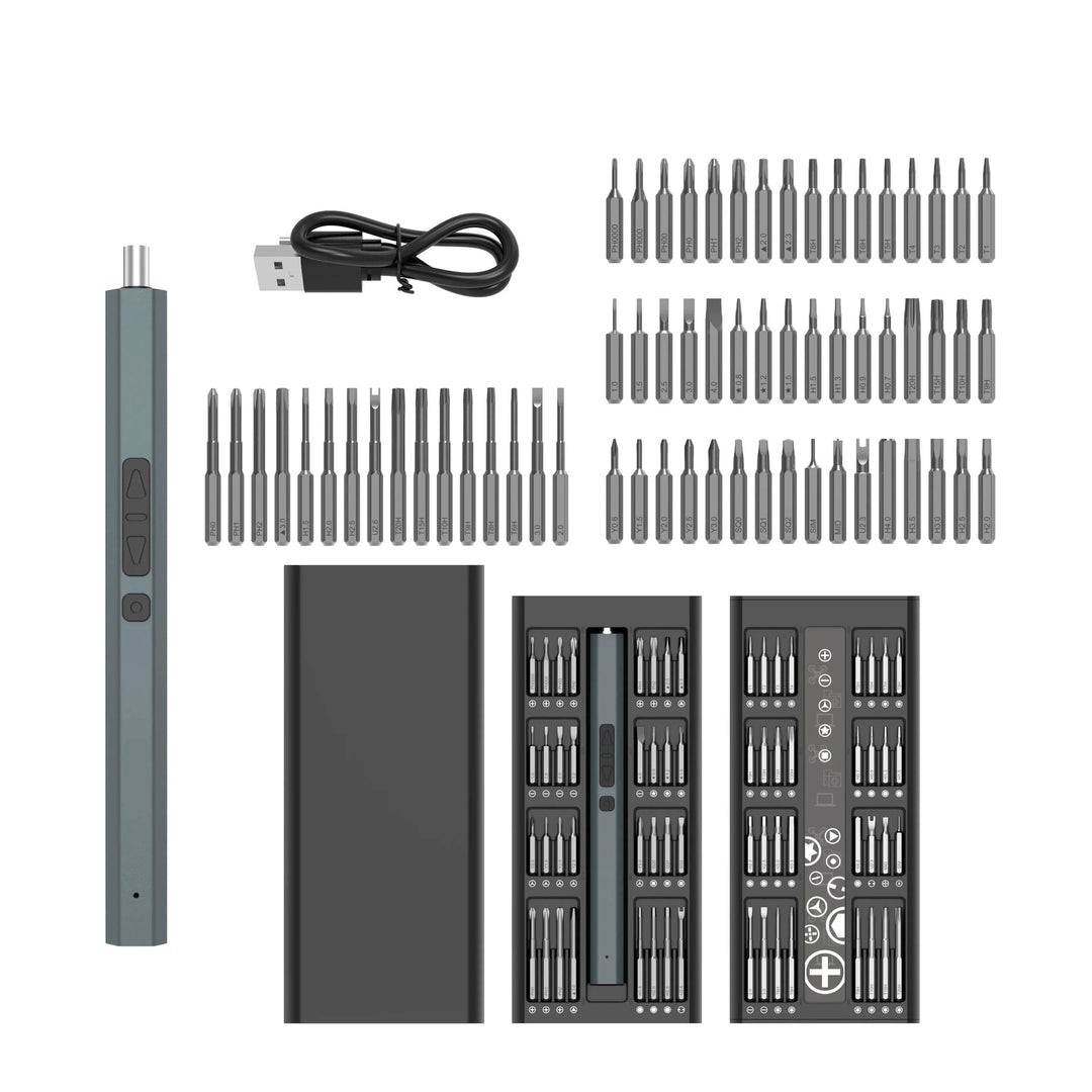 Electric Precision Magnetic Screwdriver 66Pcs Set - مفك براغي كهربائي دقيق