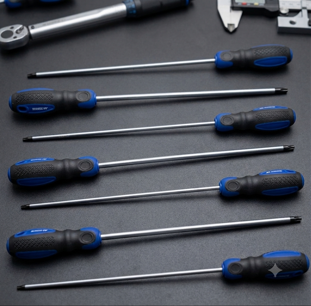 7pcs Magnetic Torx Screwdrivers Set 25cm - طقم مفكات توركس نجميّة 7 قطع بطول 25 سم