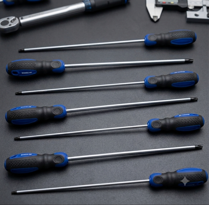 7pcs Magnetic Torx Screwdrivers Set 25cm - طقم مفكات توركس نجميّة 7 قطع بطول 25 سم