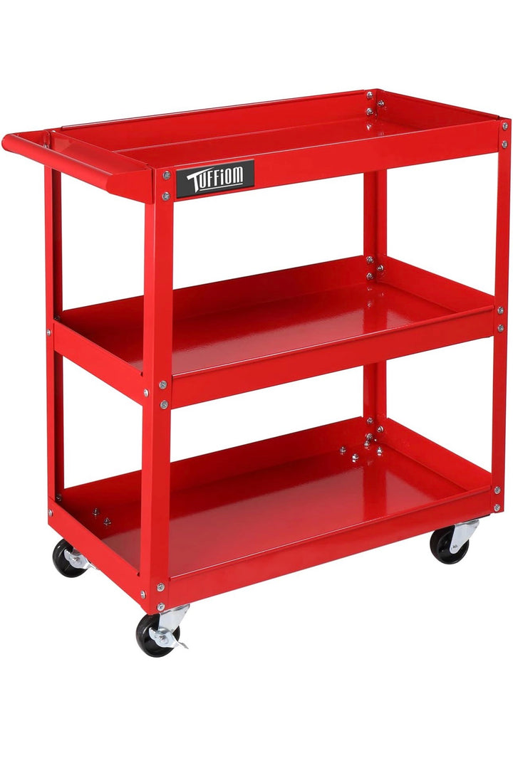 Metal Tool Cart 300KG (840x410x660mm) (Orange) - عرباية كاراج 3 صواني