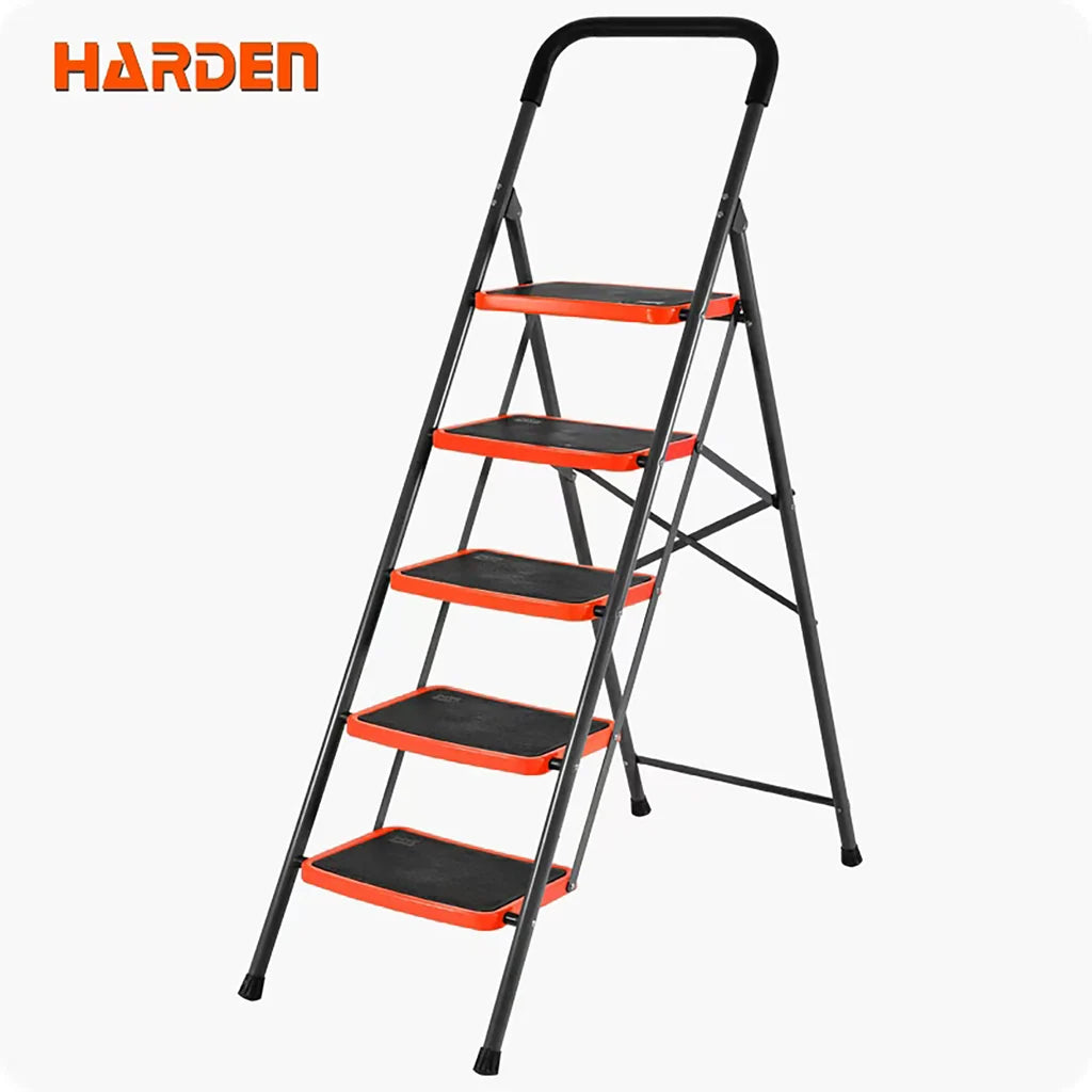 5-Step Wide Step Steel Folding Ladder - سلّم حديد