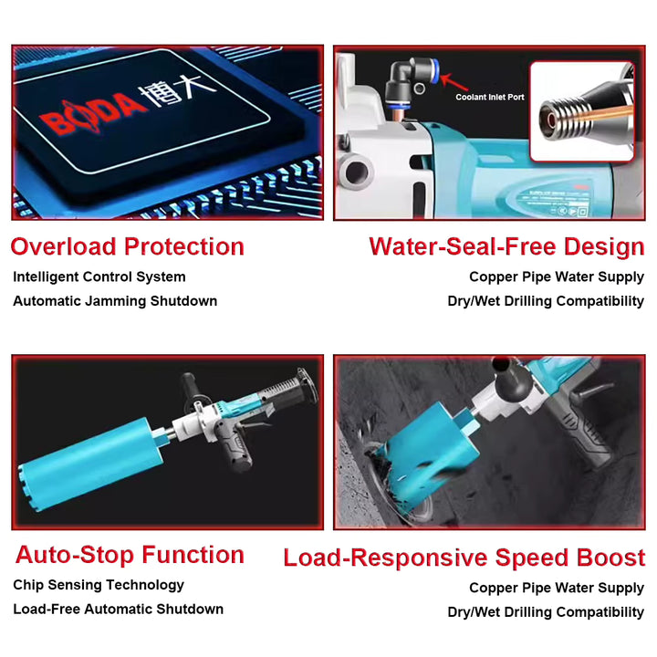 2200W-3900W Brushless Motor Coring Drill - ماكينة كورنج بموتور براشلس