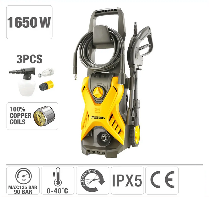 1650W - 135Bar High Pressure Washer - مضخة غسيل