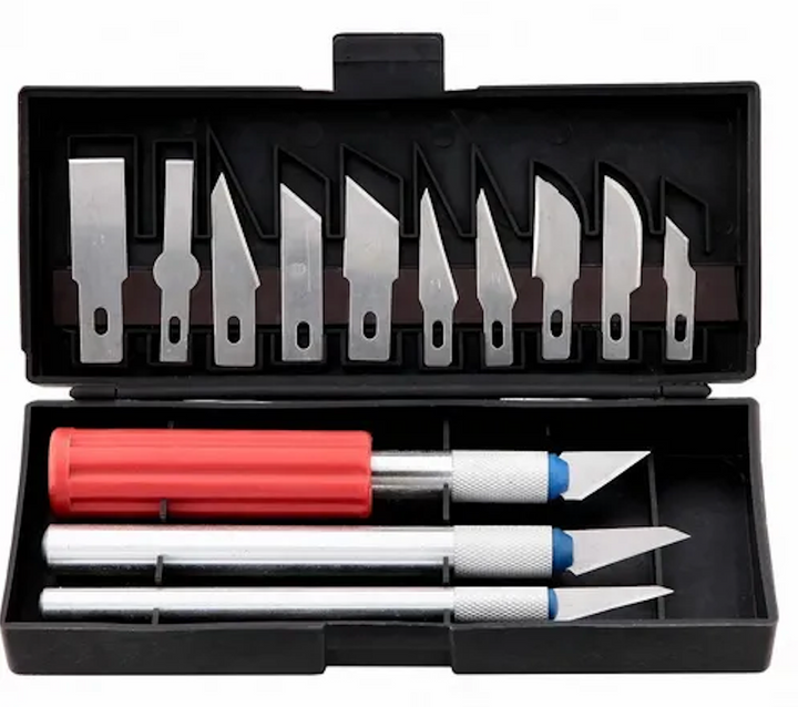 13Pcs Wood Hobby Knife Set - طقم شفرات مع رؤوس