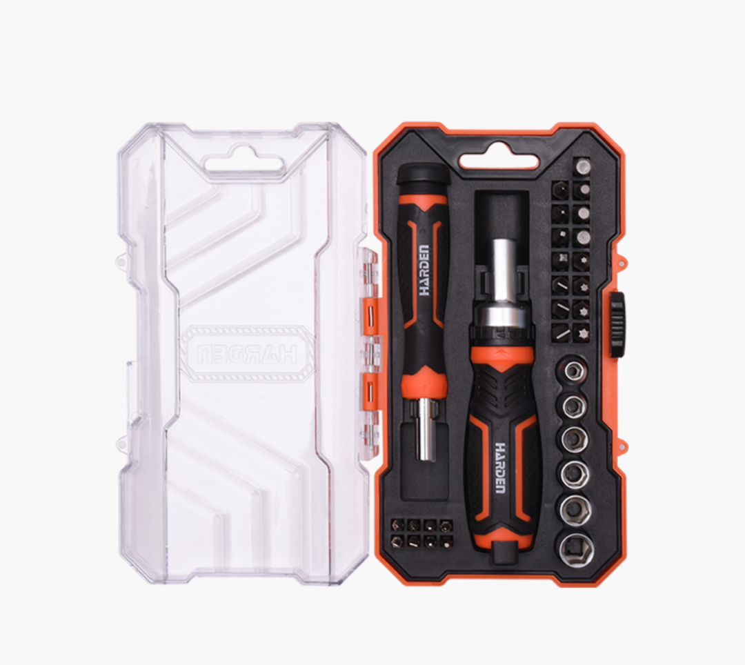 31Pcs Ratchet Screwdriver & Bits Set - طقم مفك طقطاق مع رؤوس