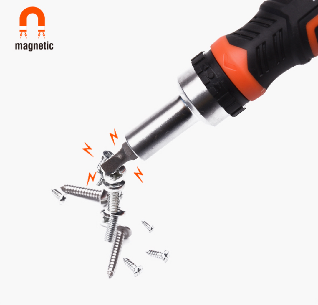 31Pcs Ratchet Screwdriver & Bits Set - طقم مفك طقطاق مع رؤوس