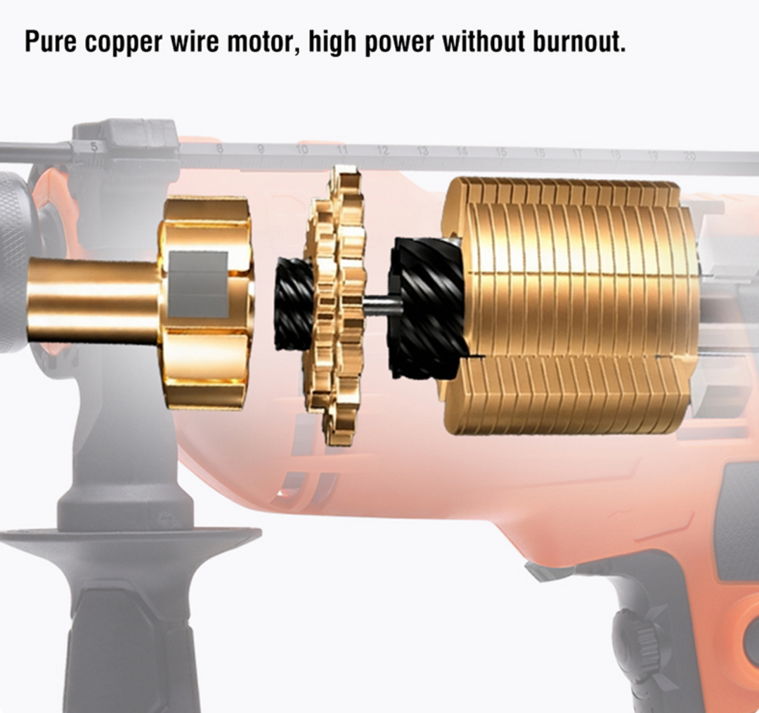 810W Heavy Duty Impact Drill - مقدح رجراج راس حديد سرعات شمال يمين