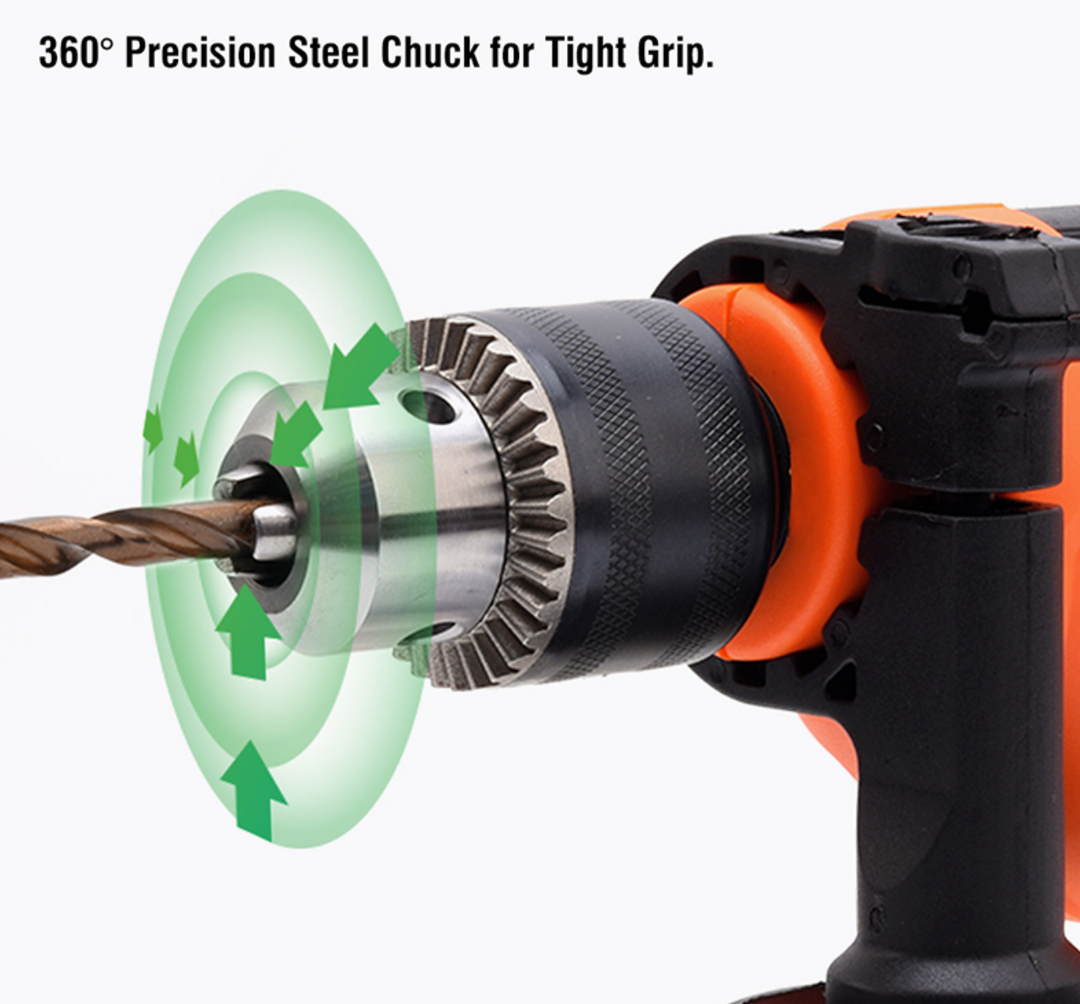 810W Heavy Duty Impact Drill - مقدح رجراج راس حديد سرعات شمال يمين