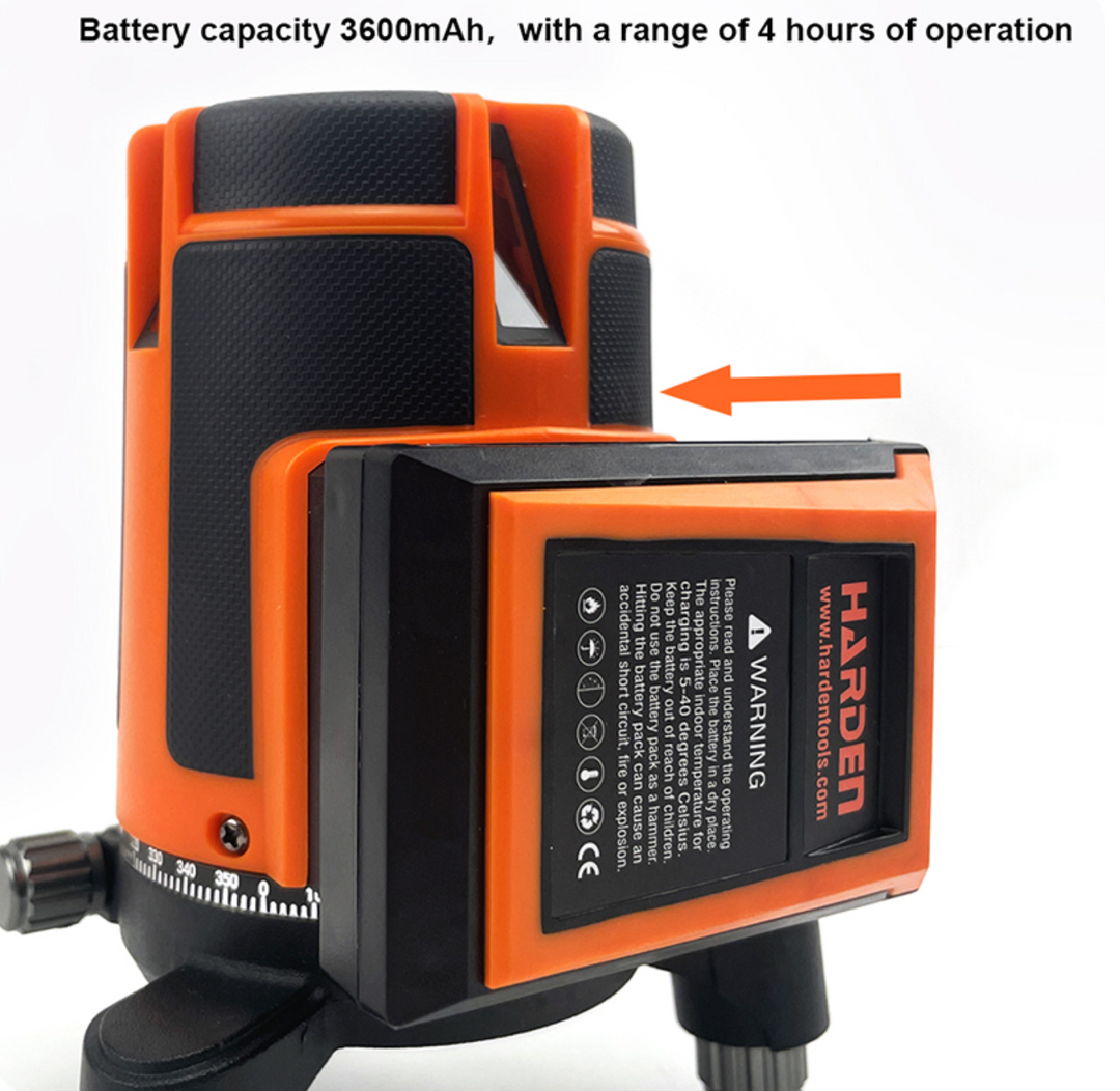 5 Lines Battery Self-Leveling Line Laser with 30m Outdoor Point - ليزر شقلة كل الاتجاهات (5 خطوط)