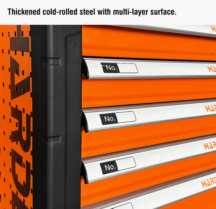 Heavy Duty 7 Drawers Roller Cabinet with Brake & 19 Sets of Tools - خزانة 7 جوارير مع عدة 19-طقم