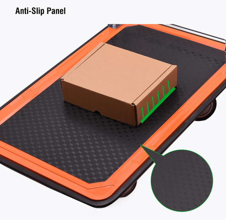 Foldable Flat Trolley Cart 150KG (72.5 × 47.5 x 82.5cm) - عربة كراجة عدة