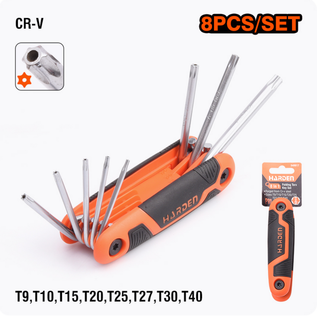 9Pcs Folding Torx Key Set - طقم منجم سكين