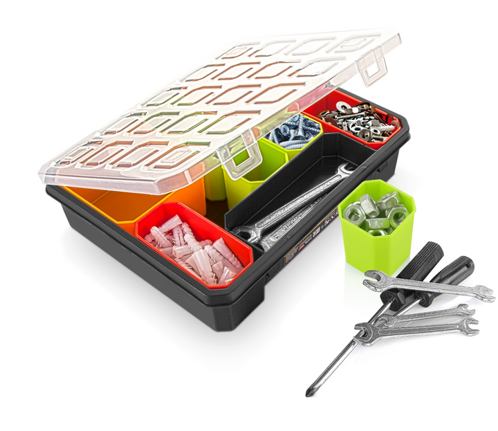 11" Parts Organizer Stackable 27x23x6.2cm - علبة تنظيم قطع