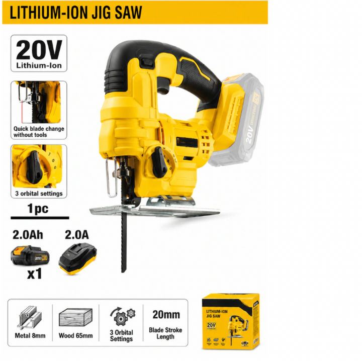 20V Cordless Jig Saw - خرّاقة البطارية