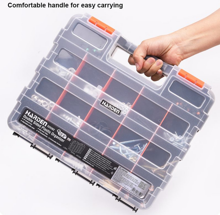 12.5" Heavy Duty Double-Sided Tool Box Organizer - صندوق تخزين أدوات