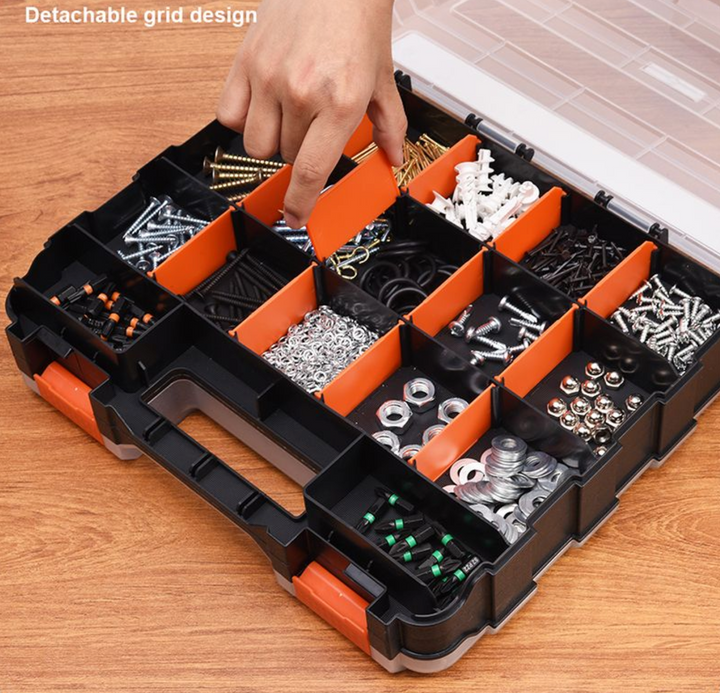 12.5" Heavy Duty Double-Sided Tool Box Organizer - صندوق تخزين أدوات