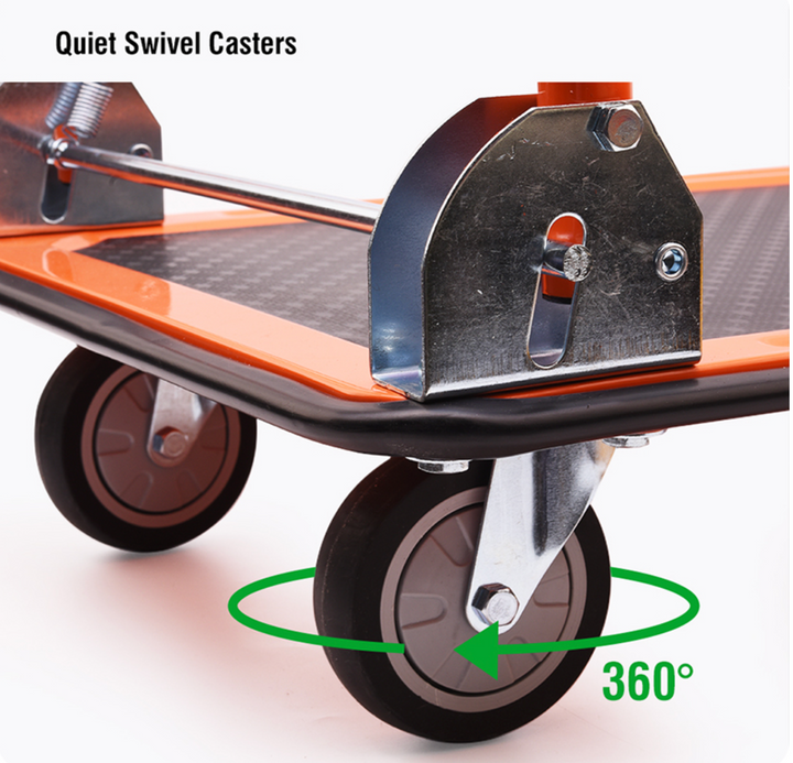 Foldable Platform Flat Trolley Cart 300KG (H:90 x L:87 x W:61cm) - عربة كراجة عدة