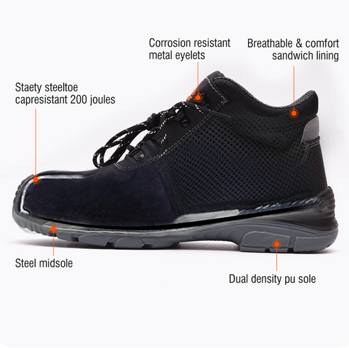 Safety Boots / Shoes - حذاء عمال مع حماية اسود