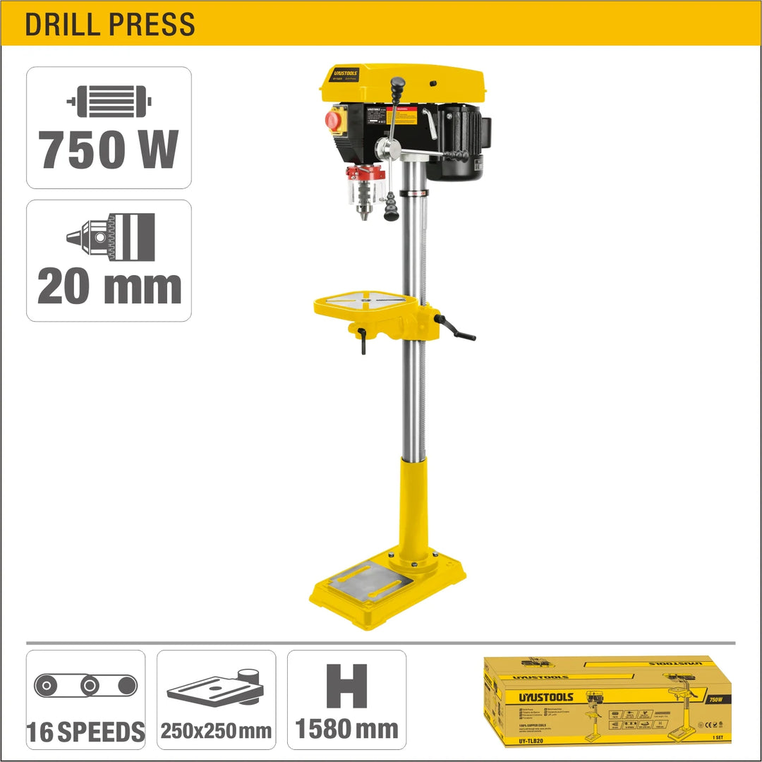 750W Industrial Drill Press 20mm Drilling Capacity - مقدح ثابت