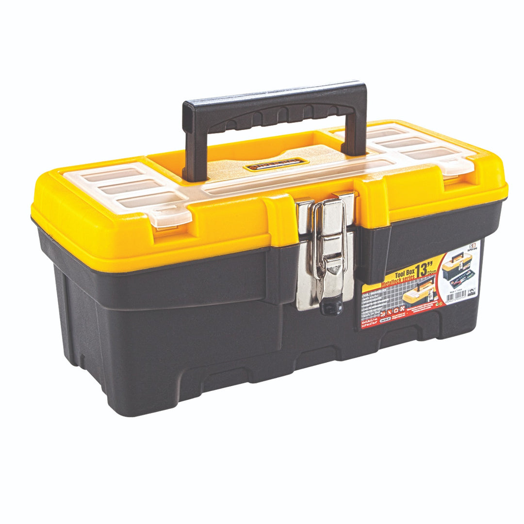 13" Tool Box with Metal Buckle - صندوق أدوات
