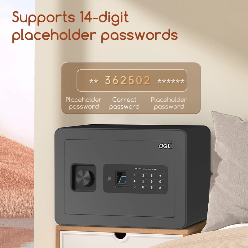 Fingerprint + Password Digital Safe (25x35x25cm) - خزنة رقمية وبصمة