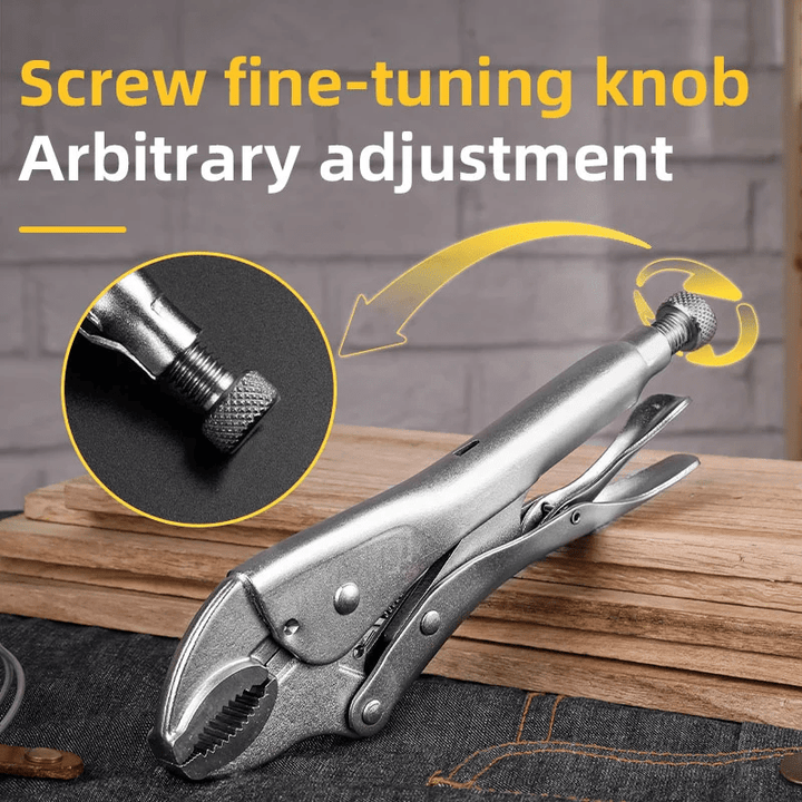 Deli 10" Curved Jaw Locking Plier Cr-V - بانسة لقط قفل بفك منحني