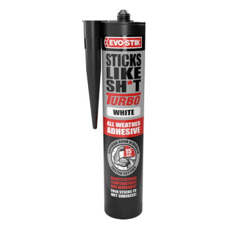 High Tack Silicone Turbo All Weather Adhesive - White