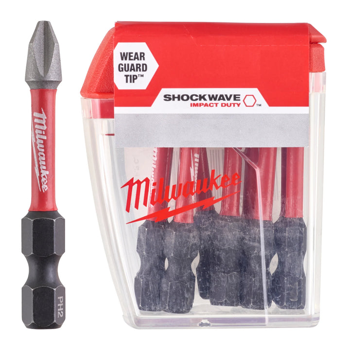 Milwaukee Shockwave Gen 2 PH2*50mm Tic Tac Case (Pack of 10)