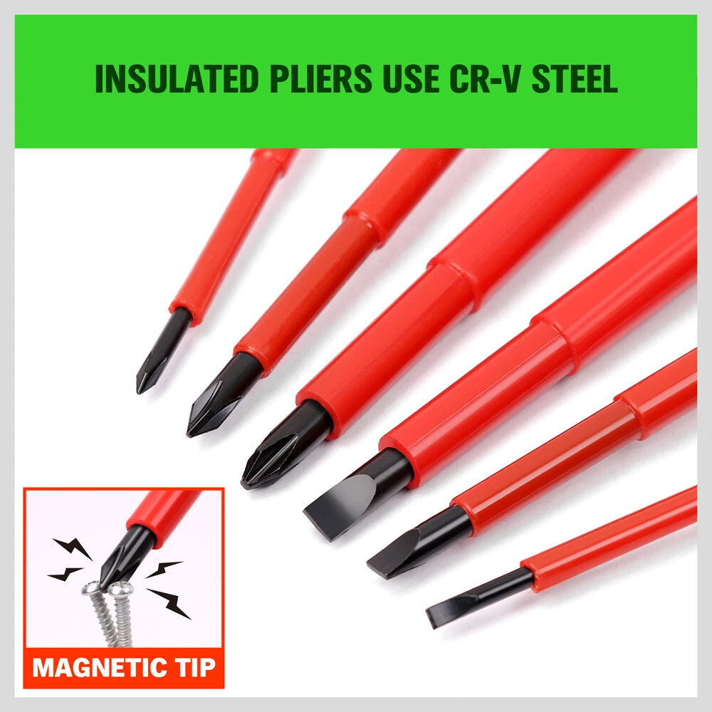 6pcs Insulated Magnetic Screwdriver Set - طقم مفك معزول
